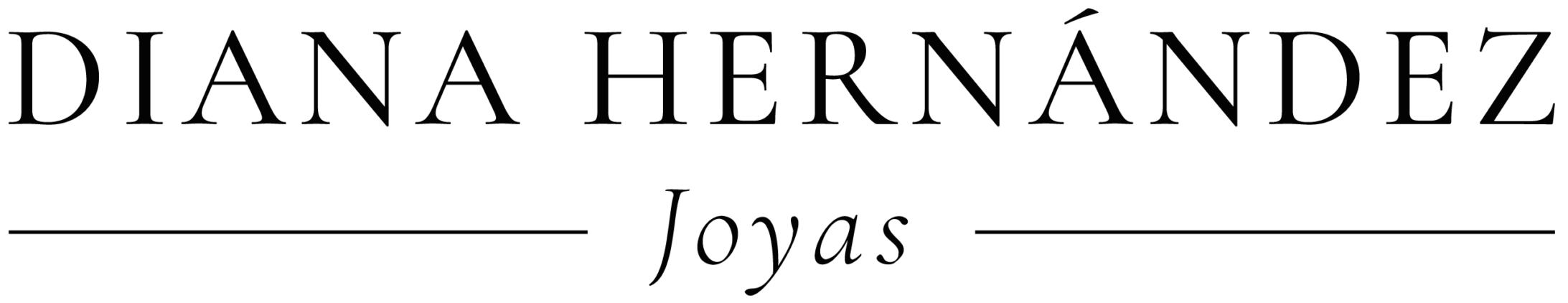 LOGO TIPOGRÁFICO NEGRO Diana Hernandez Joyas